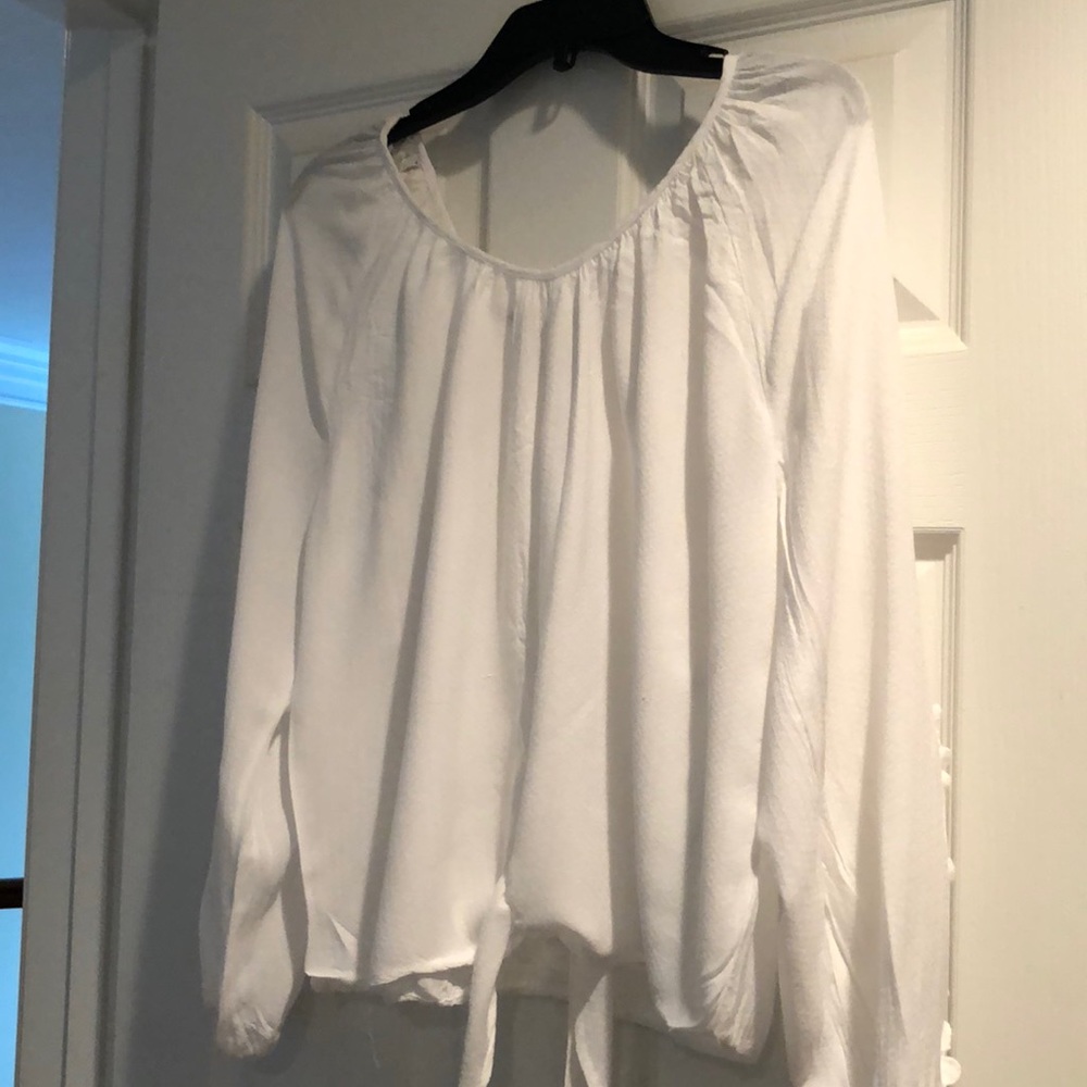 White Shirt With Flowers